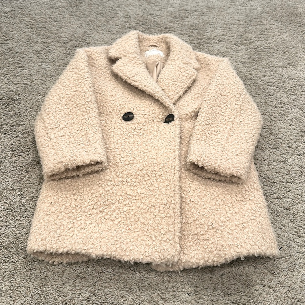 Zara Girls Teddy Bear Coat Sz 7